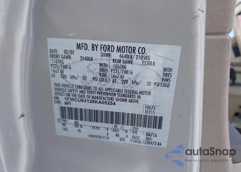 2008 Ford Escape Xlt from USA, damaged, VIN 1FMCU93128KA05254